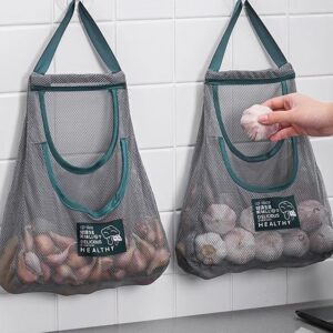 Hanging mesh vegetable bags