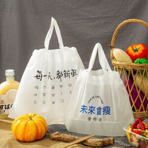 White reusable grocery bags