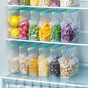 Refrigerator zip bag organizer