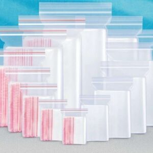 Clear plastic ziplock bags